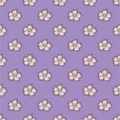 Summer seamless pattern with flowers doodle for decorative print, wrapping paper, greeting cards, wallpaper and fabric