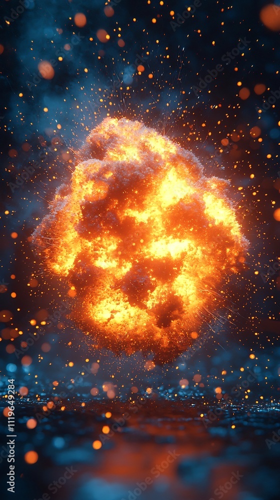 Poster explosive digital disruption glitches and error codes across a futuristic cyber landscape