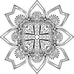 Beautiful flower art and mandala vector design