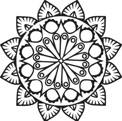 Beautiful flower art and mandala vector design