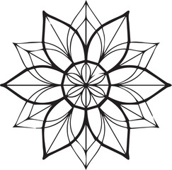 Beautiful flower art and mandala vector design