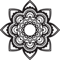 Beautiful flower art and mandala vector design