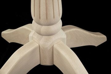 Parts of a wooden retro table