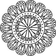 Beautiful flower art and mandala vector design