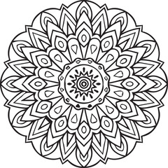 Beautiful flower art and mandala vector design