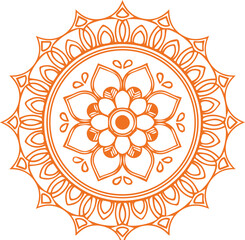 Beautiful flower art and mandala vector design