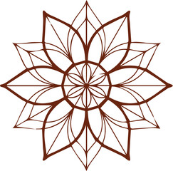 Beautiful flower art and mandala vector design