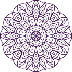 Beautiful flower art and mandala vector design