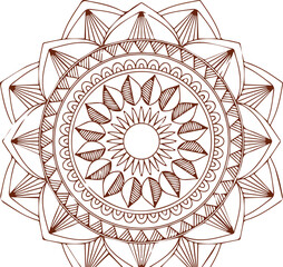 Beautiful flower art and mandala vector design
