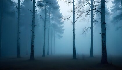 Obraz premium fog in the forest