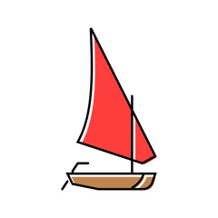 ketch ancient ship color icon vector. ketch ancient ship sign. isolated symbol illustration