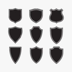 Shield shape vector, Shield vector icon