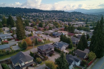 a vibrant suburban neighborhood