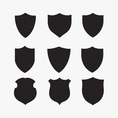 Shield shape vector, Shield vector icon