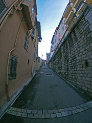 Street, buildings and houses in Cannes, France
