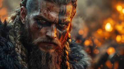 Epic Viking Warriors in Battle Gear, Fierce Viking Soldiers Ready for Combat, Historical Viking Warrior Portraits