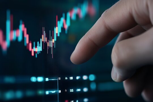Financial analysis using digital charts and touch interface in a dark environment