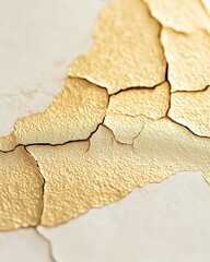 Gold Cracks on White Surface