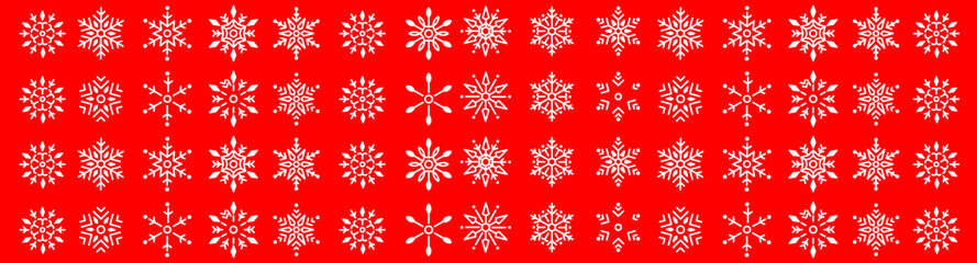 Snowflakes. Big set of icons in flat style. Decoration for Christmas and happy  New Year 