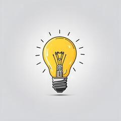 A Light bulb icon. Line, outline and filled vector sign. Idea Symbol, logo illustration. Icons style. white isolate background.