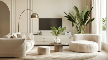 modern living room with furniture