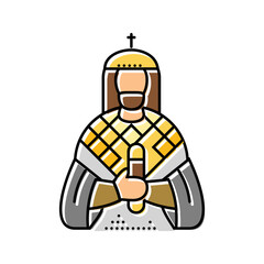 emperor byzantine color icon vector. emperor byzantine sign. isolated symbol illustration