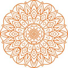 Beautiful flower art and mandala vector design