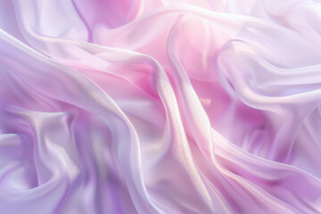Fototapeta premium close up horizontal abstract illustration of shiny wavy pink flowing background