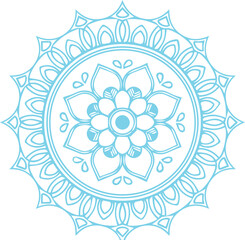 Beautiful flower art and mandala vector design