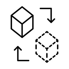 Digital Twin line icon