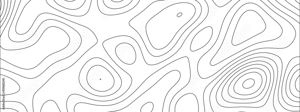Poster abstract luxury white modern 3d papercut background. topography line circle creative topography map 