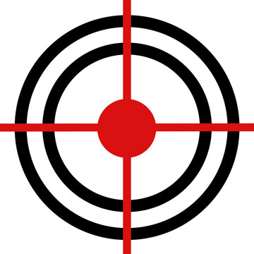 recommend clip art: Focus target and aim icon. Business goals and missions. Ambition and opportunity symbol, sales focus vector. Gun Sight Crosshairs Bullseye. sniper rifle target and marketing aim design pictogram.