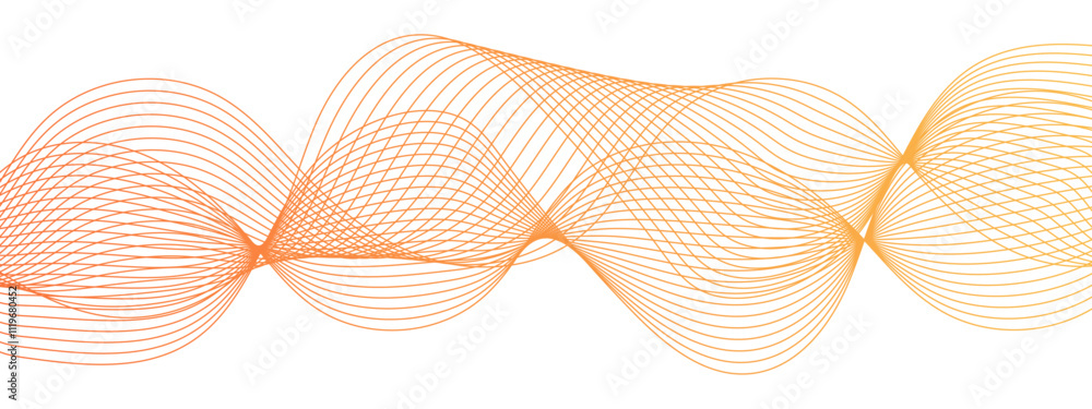Poster vibrant wavy colorful lines on a blank canvas illustration design elements in concept of arts, energ