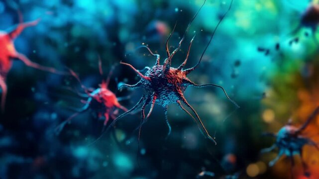 3D Moving Illustration of Bacteriophage