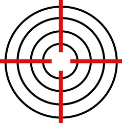 Focus target and aim icon. Business goals and missions. Ambition and opportunity symbol, sales focus vector. Gun Sight Crosshairs Bullseye. sniper rifle target and marketing aim design pictogram.