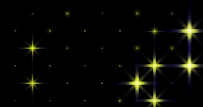 Multicolored twinkling stars. Colorful animated background and club video. Meditation video. Seamless loop. Loop