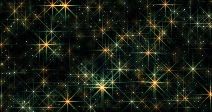 Multicolored twinkling stars. Colorful animated background and club video. Meditation video. Seamless loop. Loop