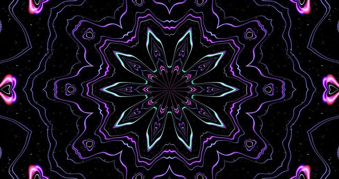 Colorful animated background in purple and blue tones. Club video. Meditating video. Seamless loop. Loop