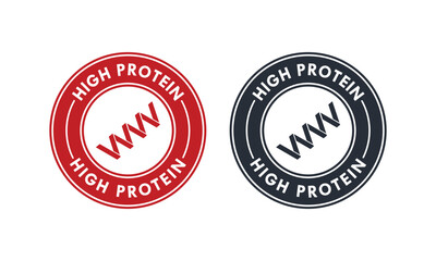 High protein design logo template illustration