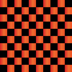 183 Halloween, Orange and Black Seamless check pattern