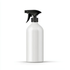 Hygienic Alcohol Spray Bottle with Nozzle on White Background - Photorealistic 3D Render