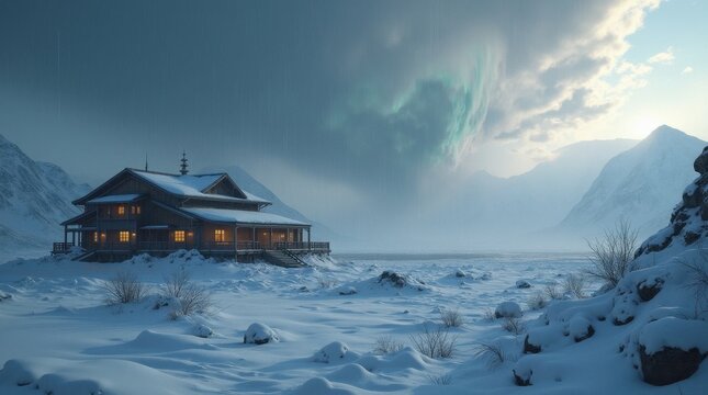 Research Station Studying Anomalous Weather Phenomena in a Remote Location