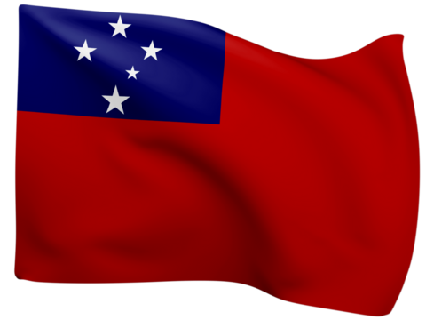 3d Flags Of Samoa.