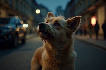 dog on the street