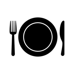 Knife and fork vector icon set. restaurant illustration sign collection. onboard food menu symbol.