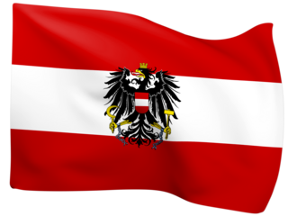 3d Flags Of Austria.