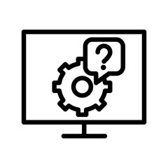 Support vector icon. online help illustration sign. operator symbol or logo.