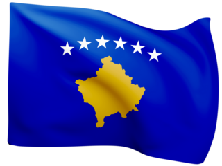 3d Flags Of Kosovo.