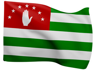 3d Flags Of Repulic Of Abkhazia.