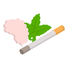 colloquially or smoking weed isometric concept, Cannagar vector icon design, Cannabis and marijuana symbol, thca and cbda sign, recreational herbal drug stock illustration